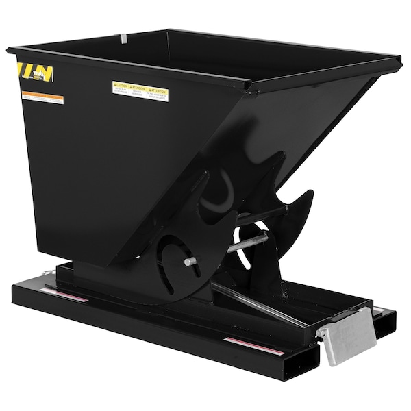 Vestil Medium Duty Self-Dump Hopper .50 Cubic Yard 4000 lb Black Semi Gloss D-50-MD-BLK-SG - main